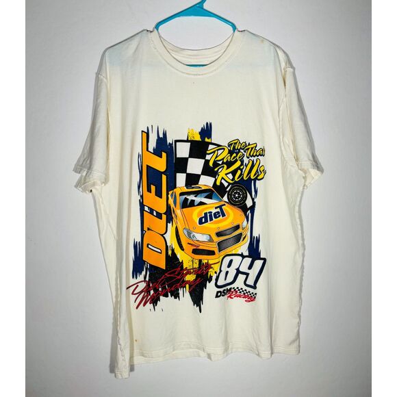 Diet Starts Monday Racing Tee The Pace That Kills Graphic Shirt Size L Streetwea - Picture 1 of 5